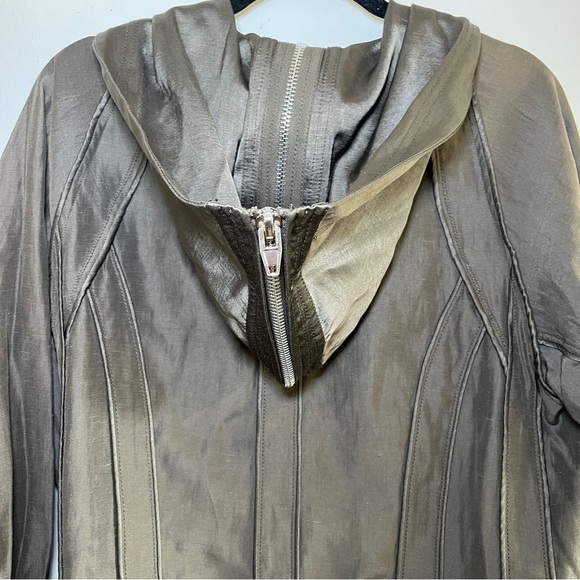 Alexander Wang Size 2 Full Zip Hooded Oversized Dress Green - Picture 5 of 16